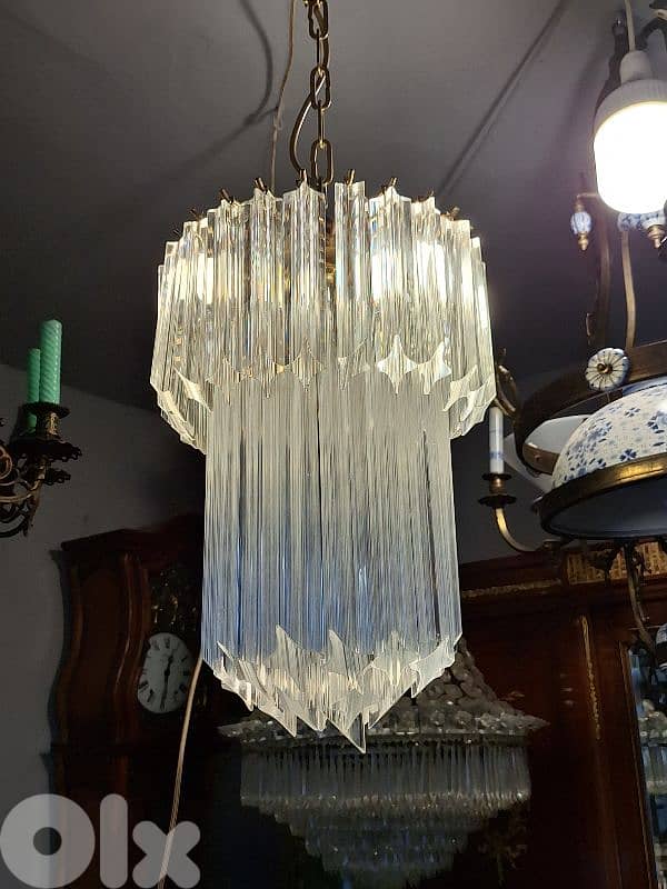 Italian original small murano chandelier 2