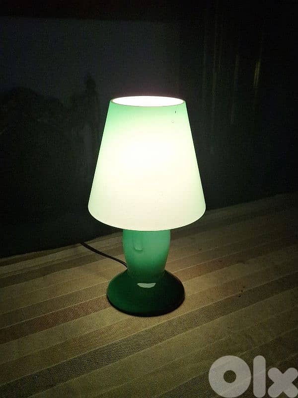 pair of italian opaline lamps 0