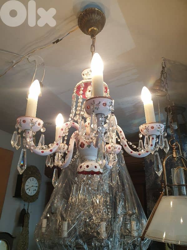 original czech opaline crystal chandelier 3