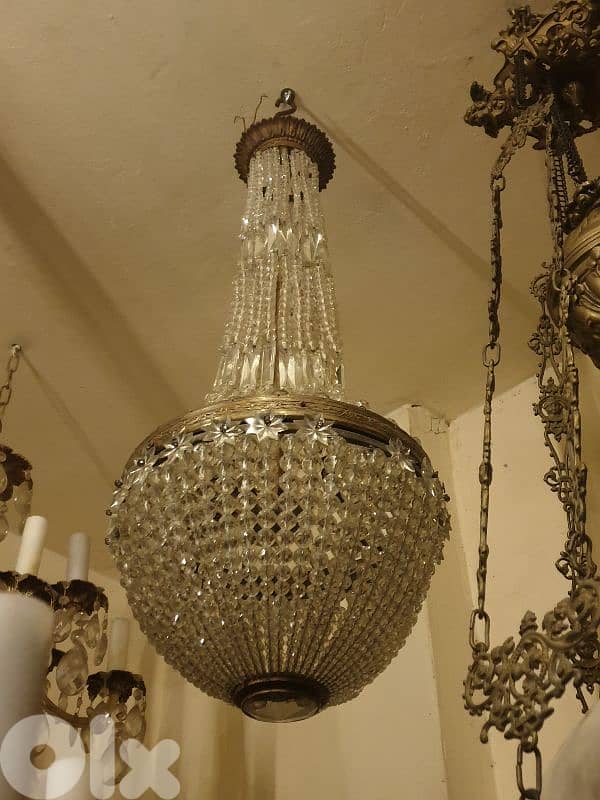 french pear shaped crystal chandelier 1