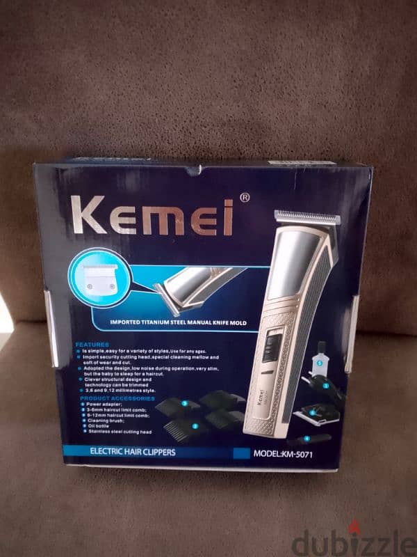 مكنة حلاقة رجالي للبيع ماركة KEMEI بعدا جديد السعر 15$ منهي 5