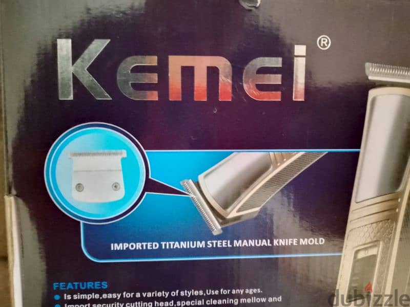 مكنة حلاقة رجالي للبيع ماركة KEMEI بعدا جديد السعر 15$ منهي 6