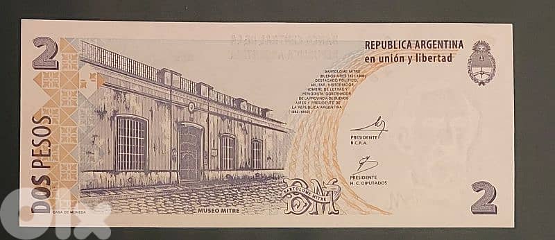 Argentina 2 Pesos 1997 UNC 2