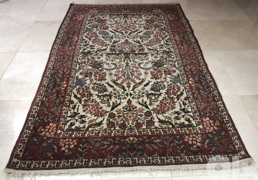 Handknotted Persian Qum carpet 0