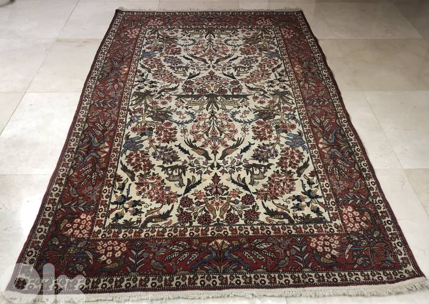 Handknotted Persian Qum carpet 1