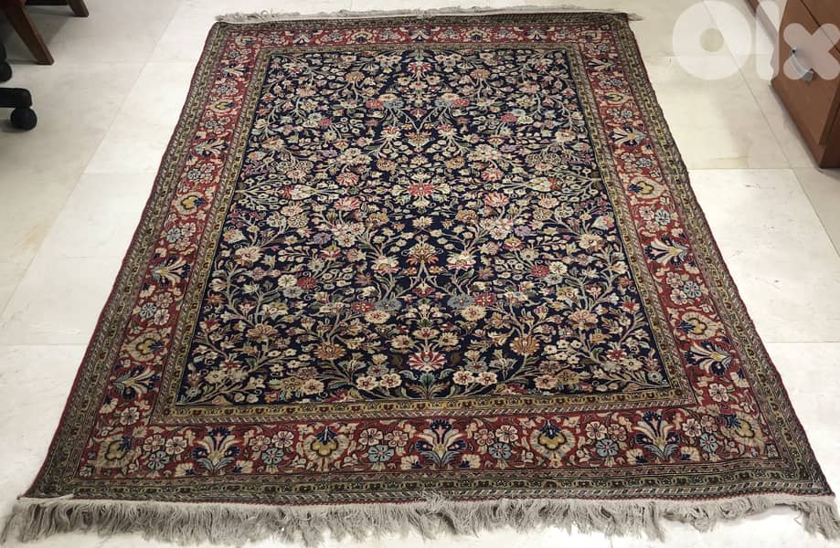 Handknotted Persian Qum carpet 1