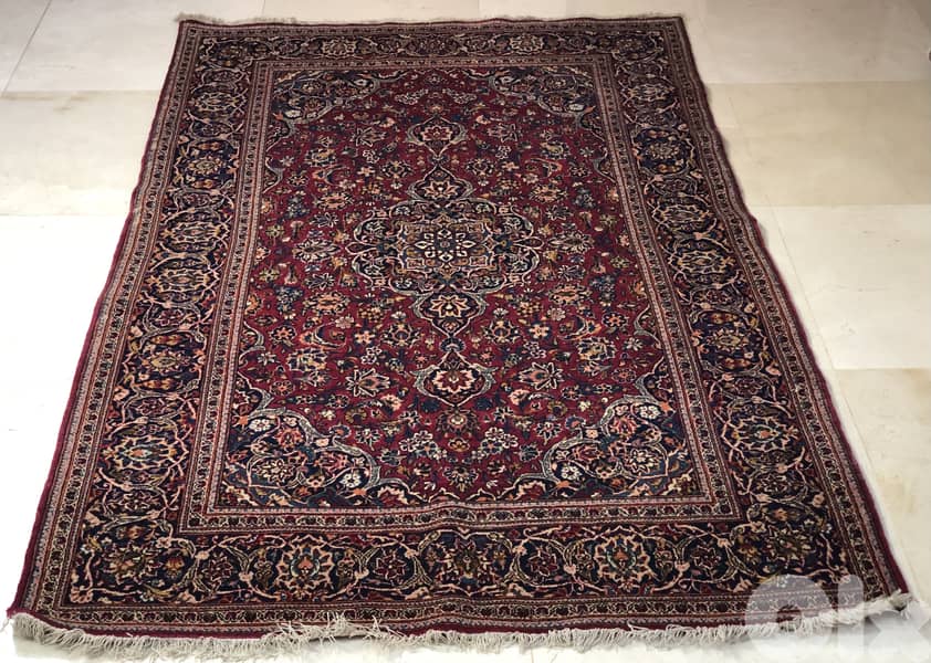 Handknotted Persian Qazvin Wool and cotton carpet 0