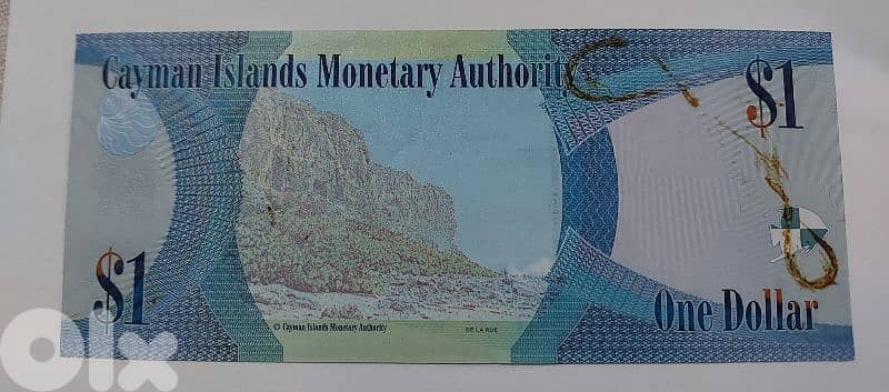 Cayman Islands One Dollar Banknote Memorial for Queen Elizabeth II 1