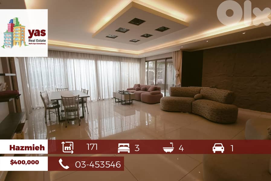 Hazmieh 171m2 | Private Entrance| Decorated | Prime Location | AA| 0