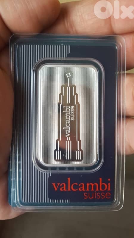 silver investment bar valcambi ounce suisse 0