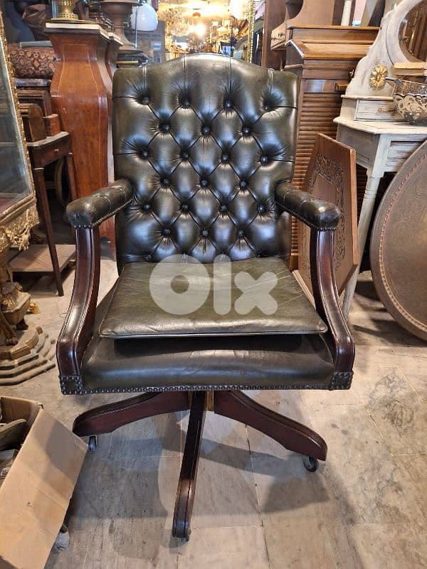 English genuine leather office chair 2