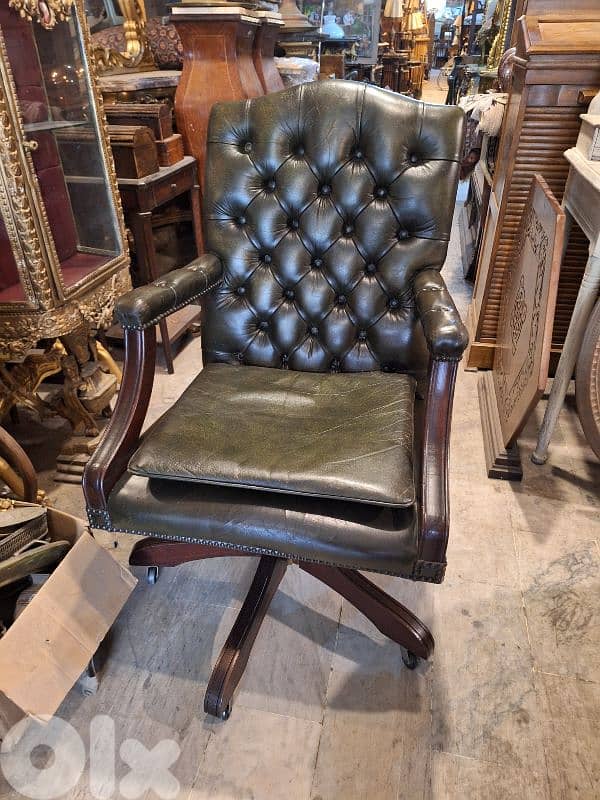 English genuine leather office chair 4