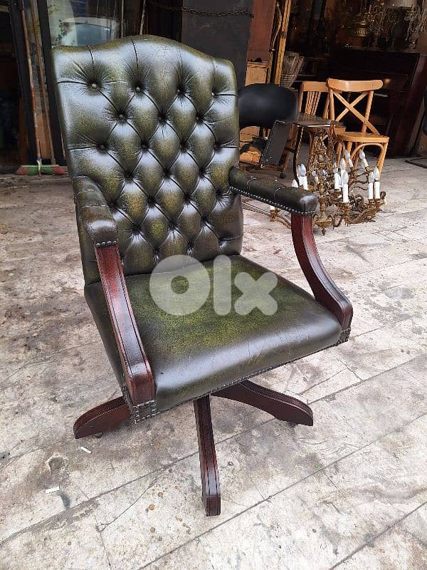 English genuine leather office chair 7
