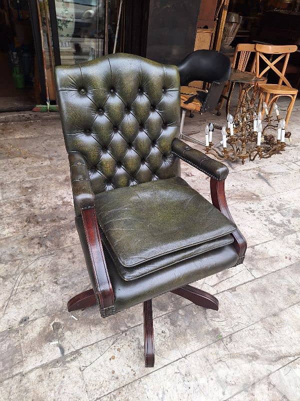 English genuine leather office chair 8