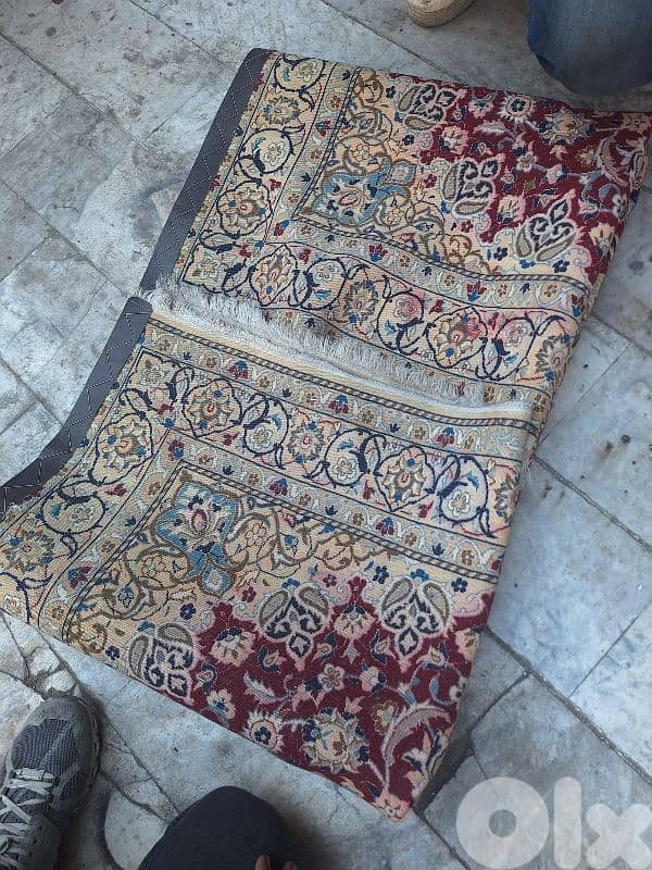 سجادة عجمية اصفهان حياكة ناعمة مميزة الوان نباتي 3
