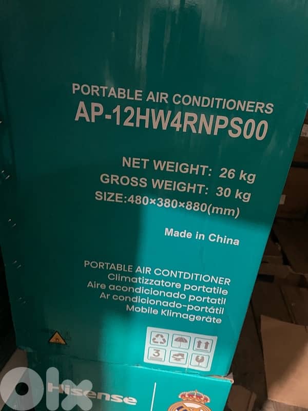 New Hisense R32 Portable Air Conditioner 12000 Btu/hr 7