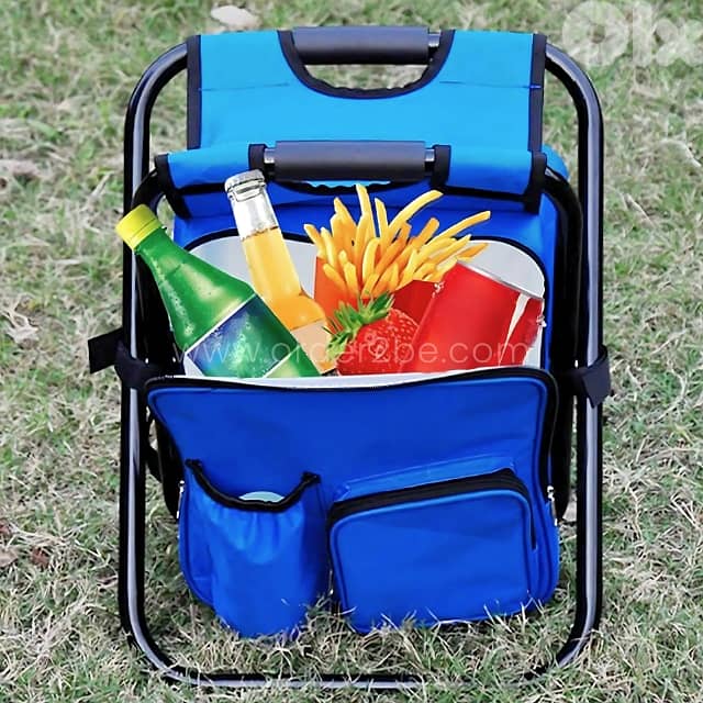 Portable Backpack Chair – Fold-Out Seat & Cooler for Camping (150 kg) 2