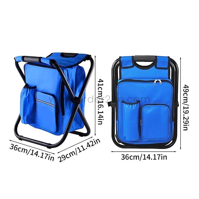 Portable Backpack Chair – Fold-Out Seat & Cooler for Camping (150 kg) 3