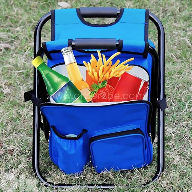 Portable Backpack Chair – Fold-Out Seat & Cooler for Camping (150 kg) 2