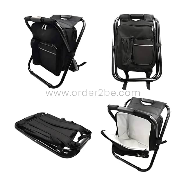 Portable Backpack Chair – Fold-Out Seat & Cooler for Camping (150 kg) 5
