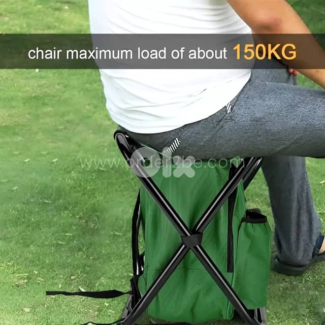 Portable Backpack Chair – Fold-Out Seat & Cooler for Camping (150 kg) 7