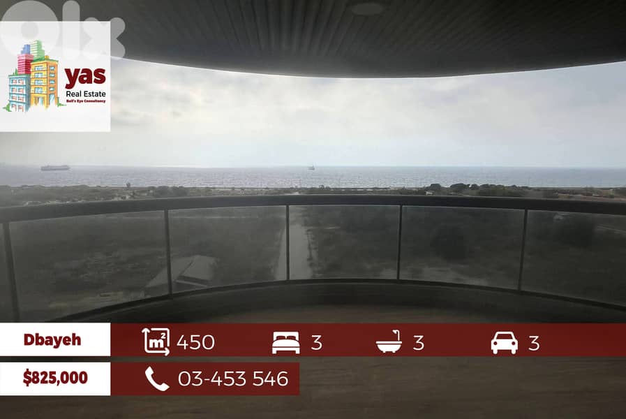 Dbayeh 450m2 | Super Deluxe | Brand New | Sea view | PA | 0