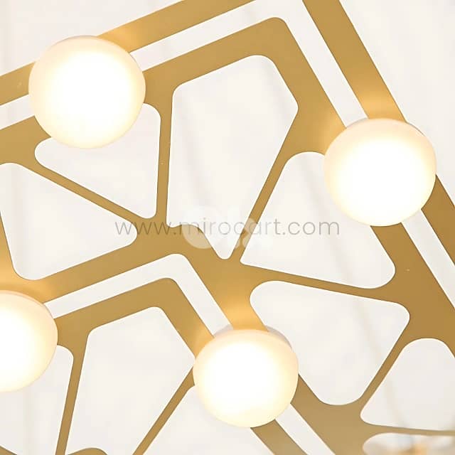 Flowing Gold Chandelier – 64 Warm LEDs, Sleek 120cm Light for Entryway 3