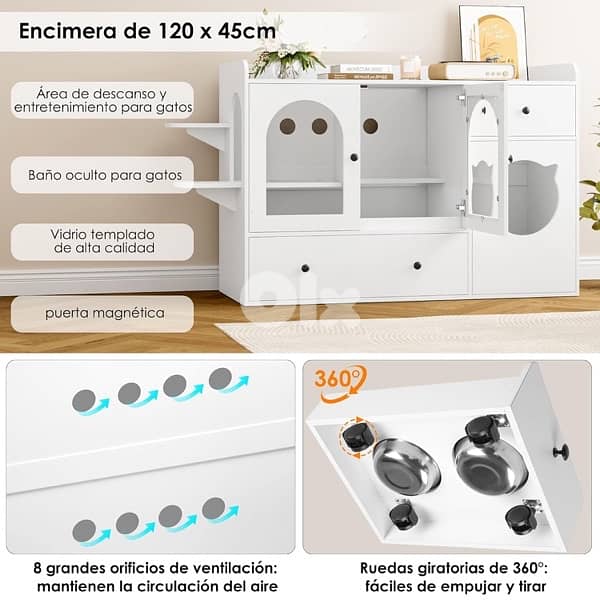 HOMFA CAT LITTER BOX FURNITURE 1