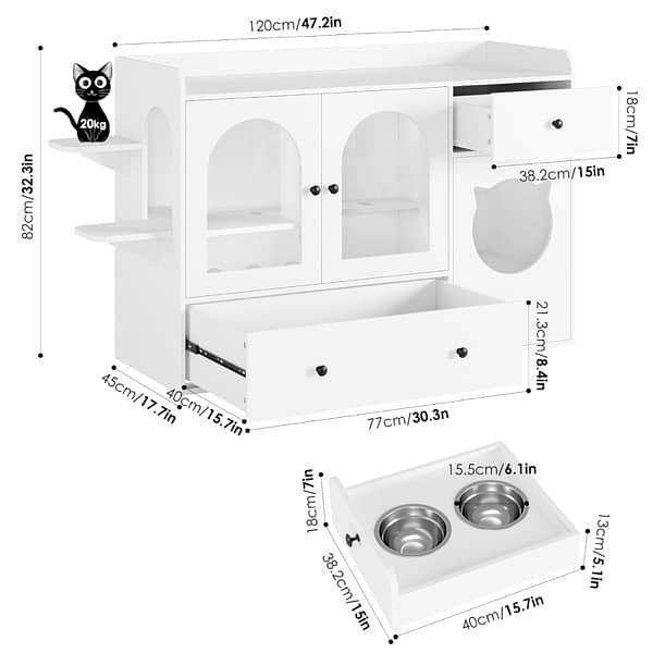 HOMFA CAT LITTER BOX FURNITURE 4