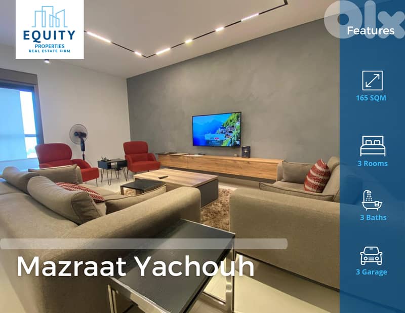 Furnished 165 SQM Apartment for Sale In Mazraat Yachouh #JM185211 0