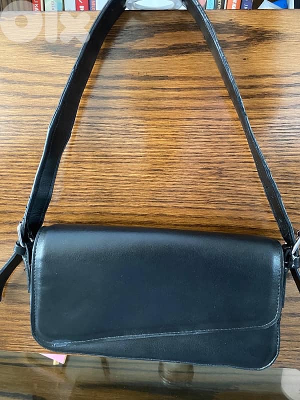 black leather purse 1