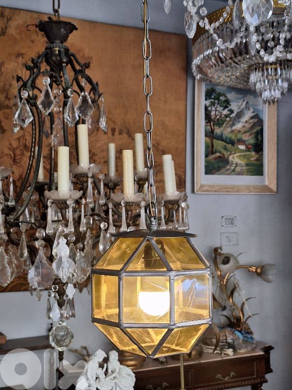 colored glass lantern 0