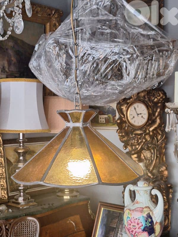 italian colored glass lantern 1