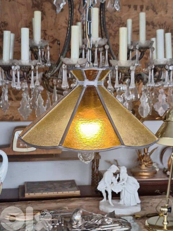 italian colored glass lantern 2