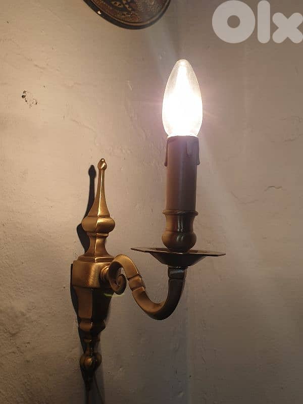 italian brass wall light 1