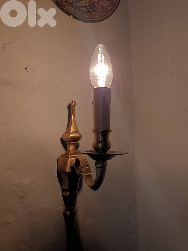 italian brass wall light 2