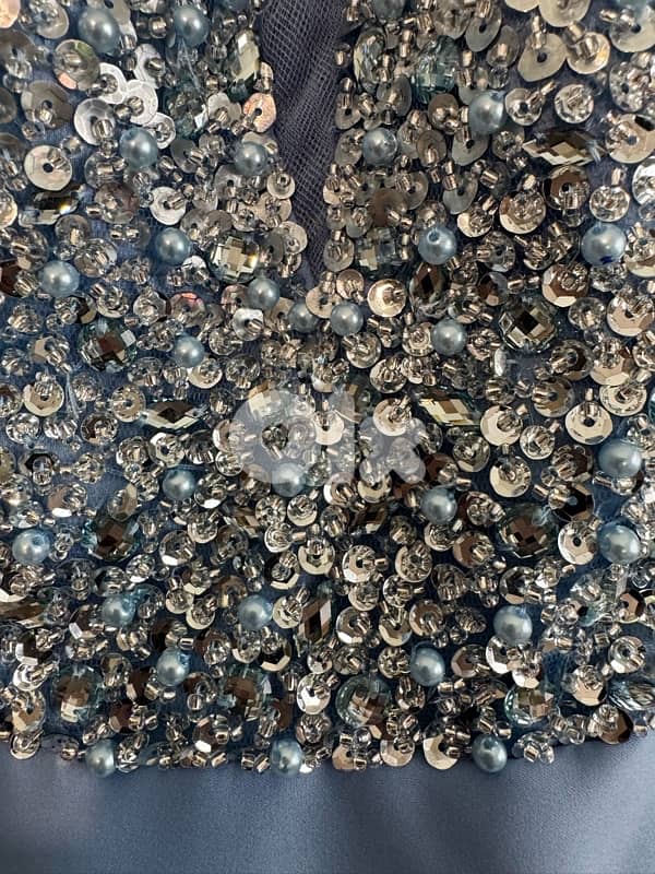 Long Dress - Blue فستان أزرق طويل -عرس 1