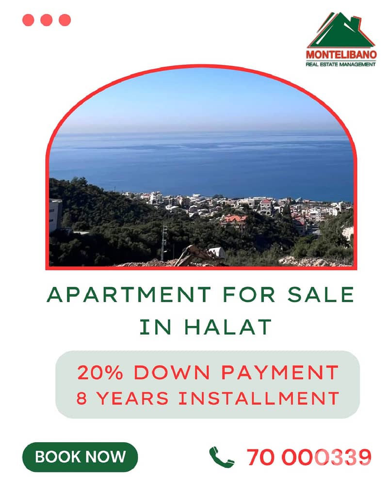 Under Construction 120 sqm Apartment For Sale in Halat + Installment ! 0