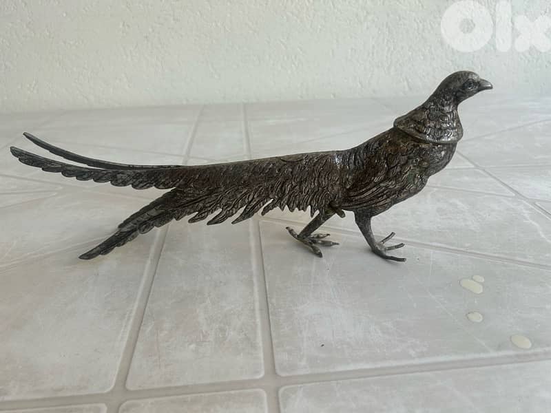 Pair of Large Antique Silver Birds – 100+ Years Old 3