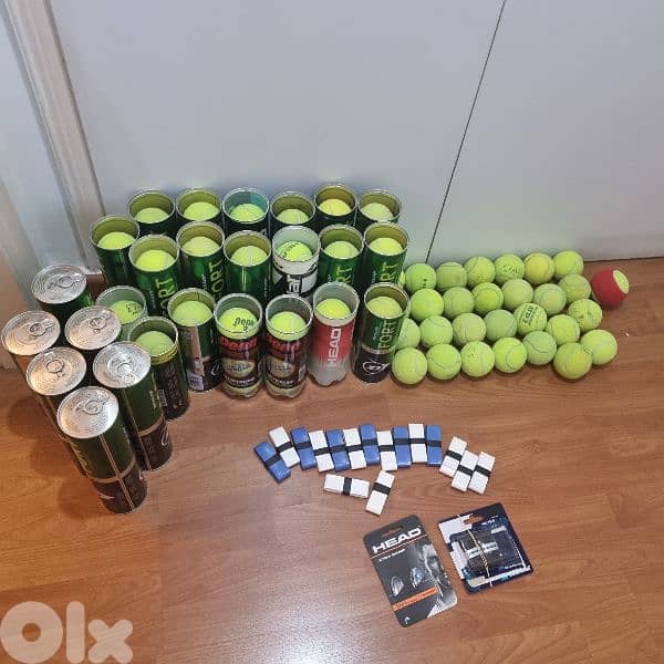 tennis  balls +grips+shock absorption bargain price 0