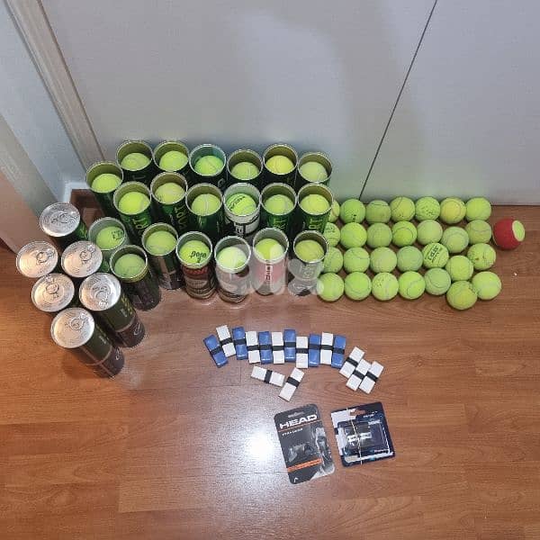 tennis  balls +grips+shock absorption bargain price 7