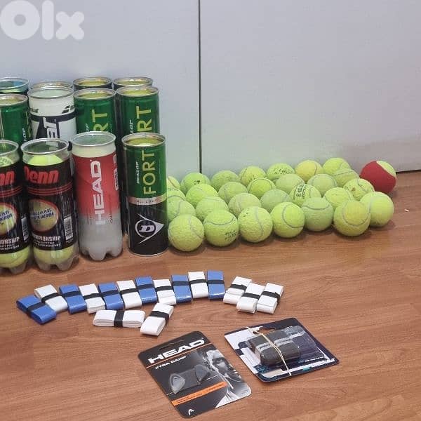 tennis  balls +grips+shock absorption bargain price 8