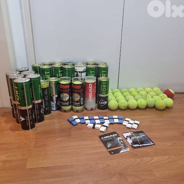tennis  balls +grips+shock absorption bargain price 10