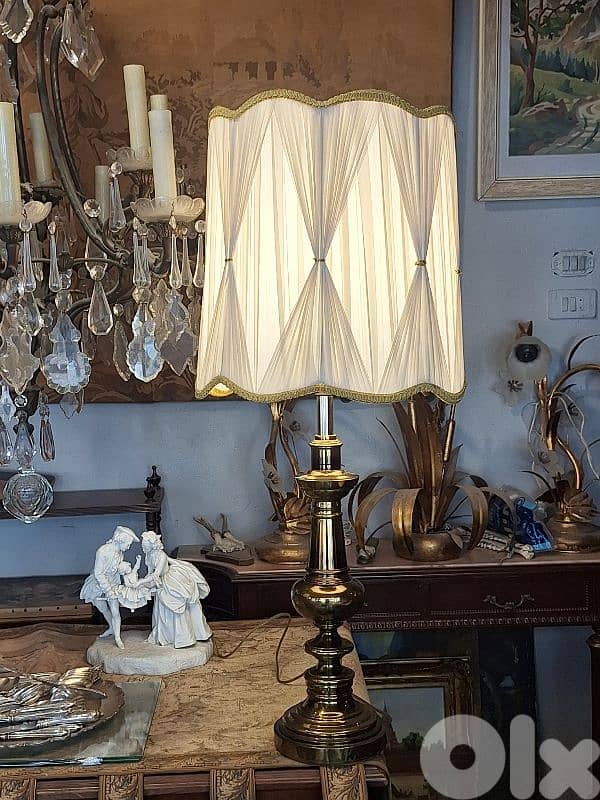 2 very large brass lamps 1