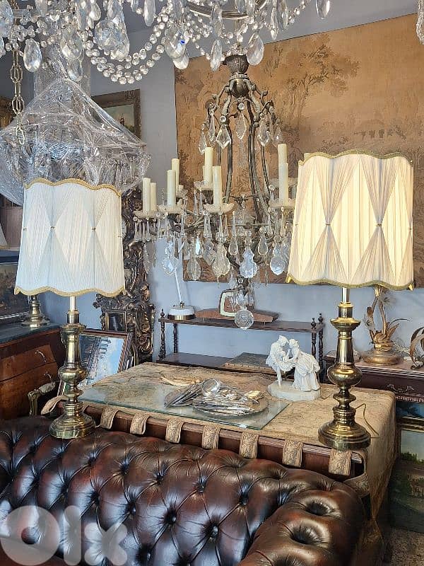 2 very large brass lamps 2