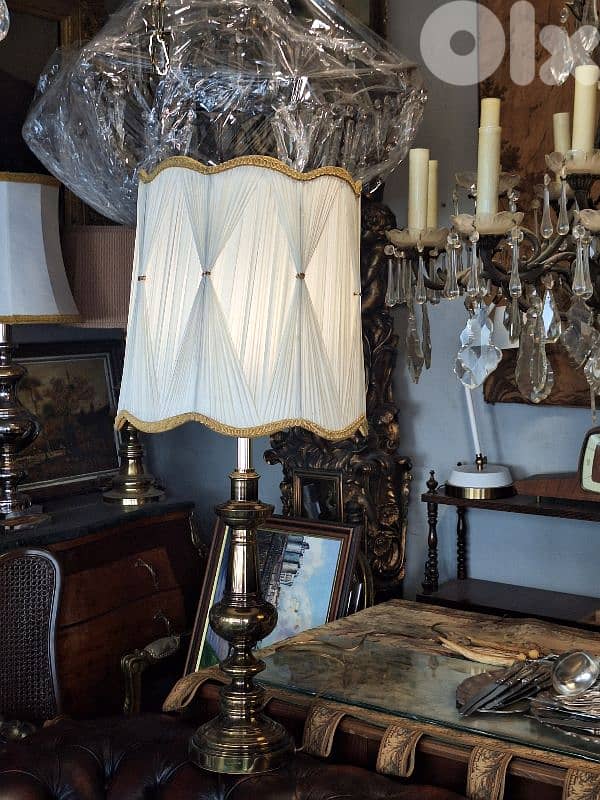 2 very large brass lamps 3
