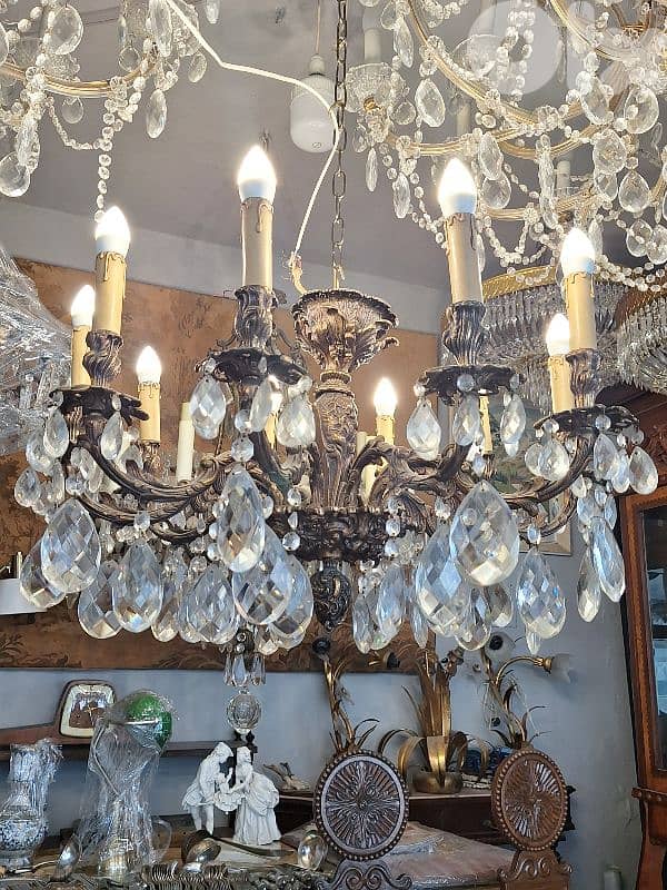 bronze and crystal chandelier 2