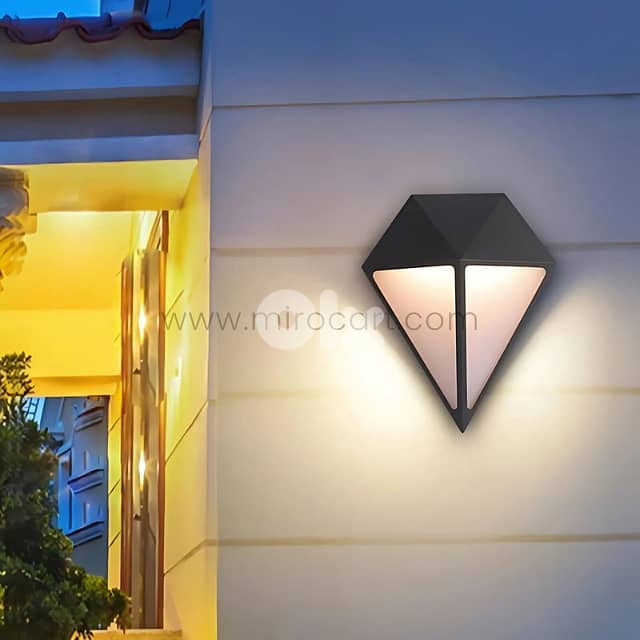 Diamond Wall Light – IP65 Waterproof with Warm Glow for Indoors & Out 2