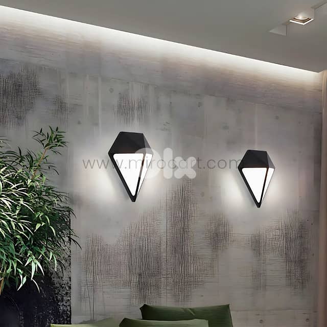 Diamond Wall Light – IP65 Waterproof with Warm Glow for Indoors & Out 4