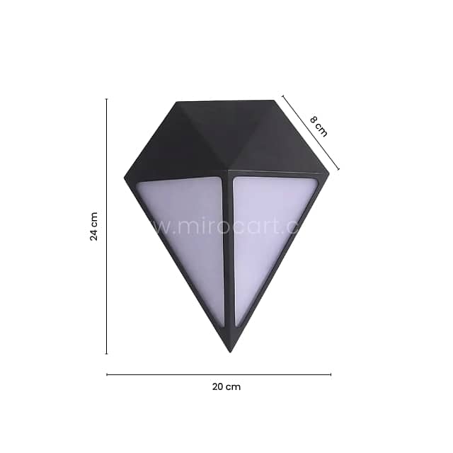 Diamond Wall Light – IP65 Waterproof with Warm Glow for Indoors & Out 9